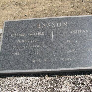 BASSON William Johannes 1890-1974 &amp; Christina 1895-1962
