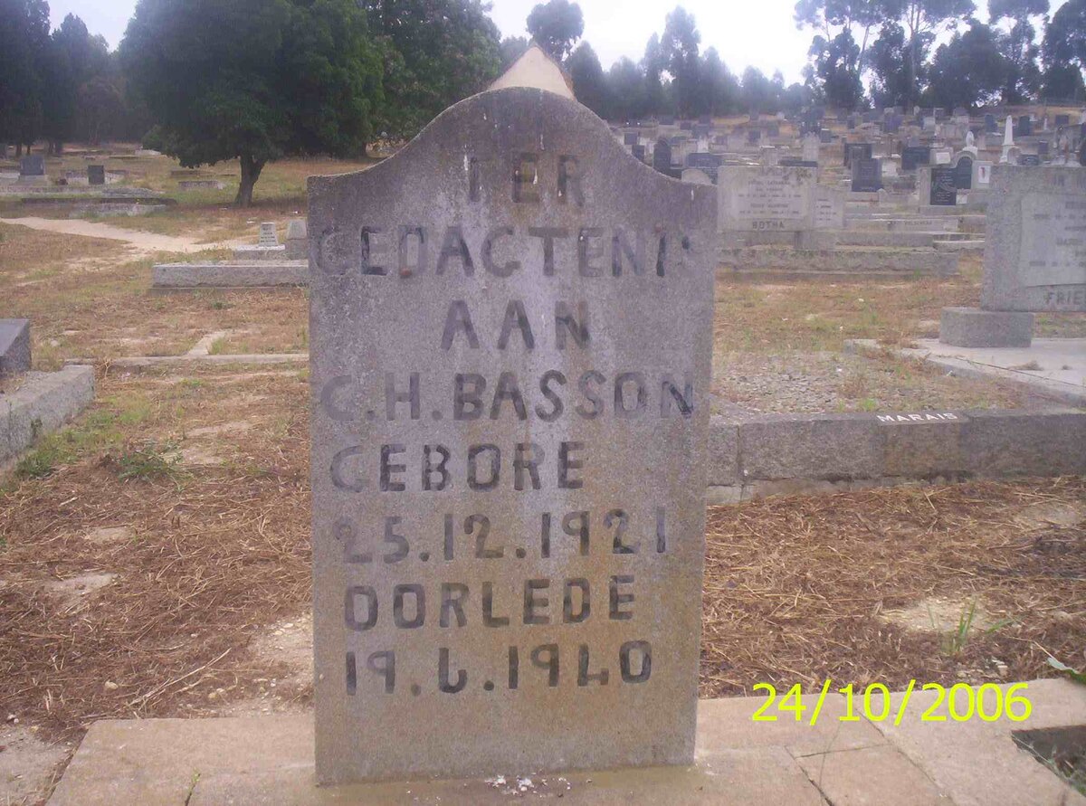 BASSON C.H. 1921-1940