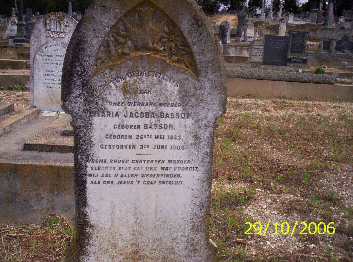 BASSON Maria Jacoba neé BASSON 1843-1908