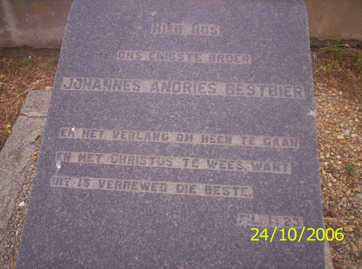 BESTBIER Johannes Andries