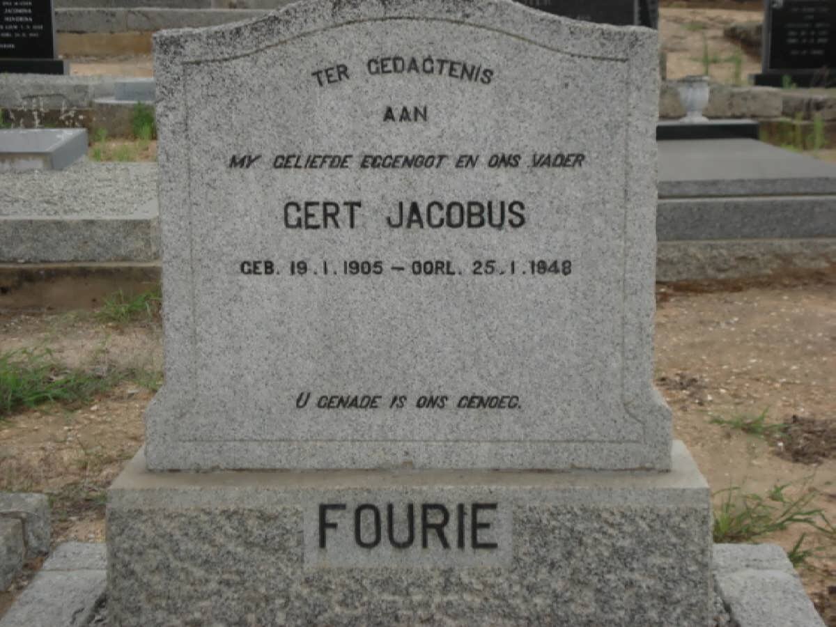 FOURIE Gert Jacobus 1905-1948