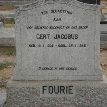 FOURIE Gert Jacobus 1905-1948