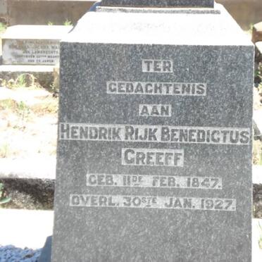 GREEFF Hendrik Rijk Benedictus 1847-1927