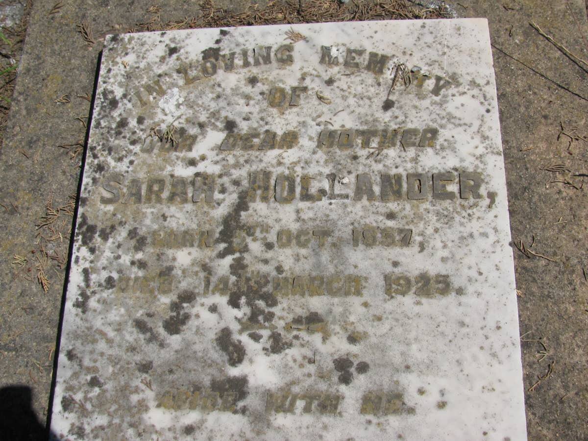 HOLLANDER Sarah 1857-1925