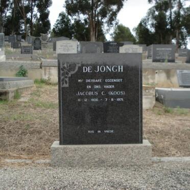 JONGH Jacobus C., de 1900-1971