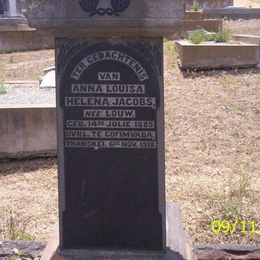 JACOBS Anna Louisa Helena nee LOUW 1885-1918