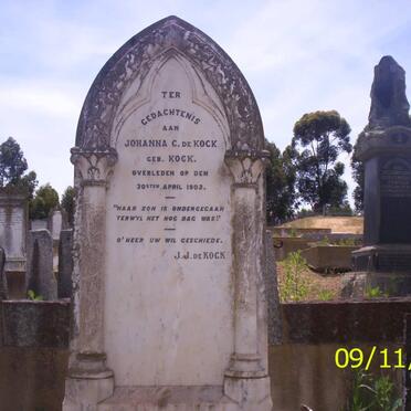 KOCK Johanna C., de nee DE KOCK -1902