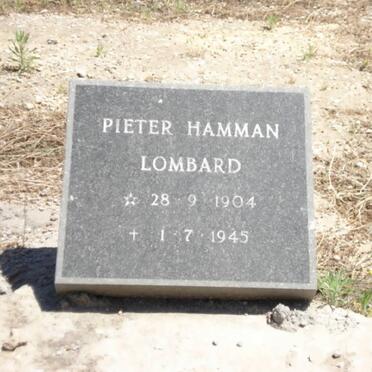 LOMBARD Pieter Hamman 1904-1945