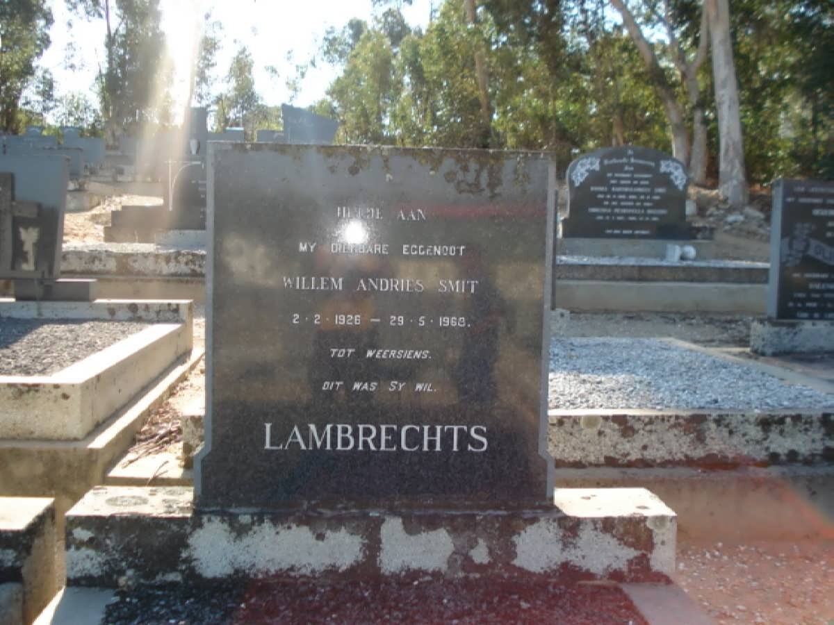 LAMBRECHTS Willem Andries Smit 1926-1968