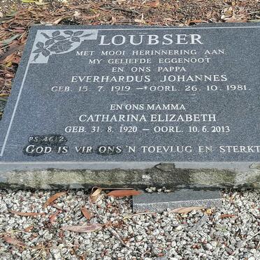 LOUBSER Everhardus Johannes 1919-1981 &amp; Catharina Elizabeth 1920-2013