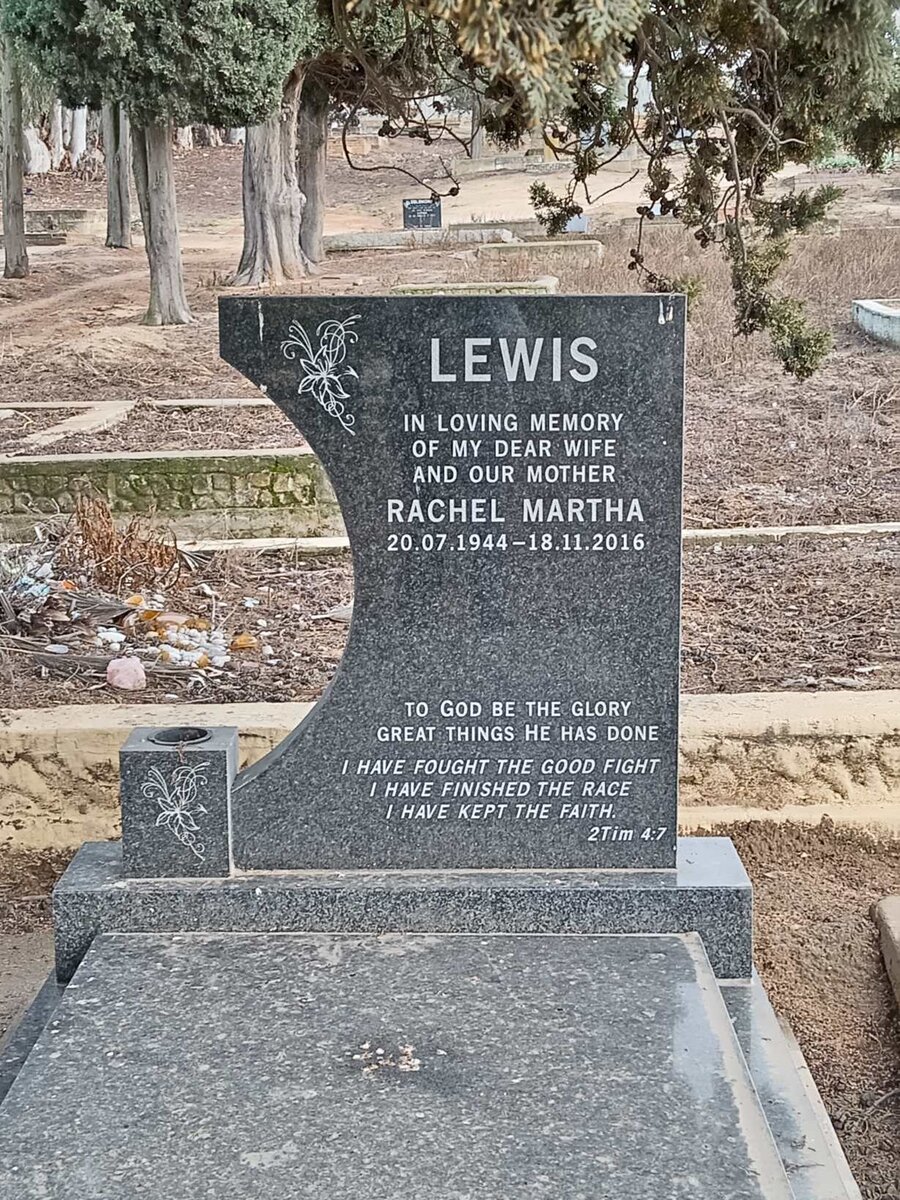 LEWIS Rachel Martha 1944-2016