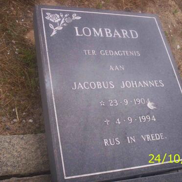LOMBARD Jacobus Johannes 1904-1994