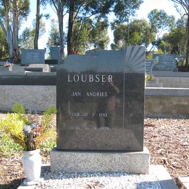 LOUBSER Jan Andries 1933-1978