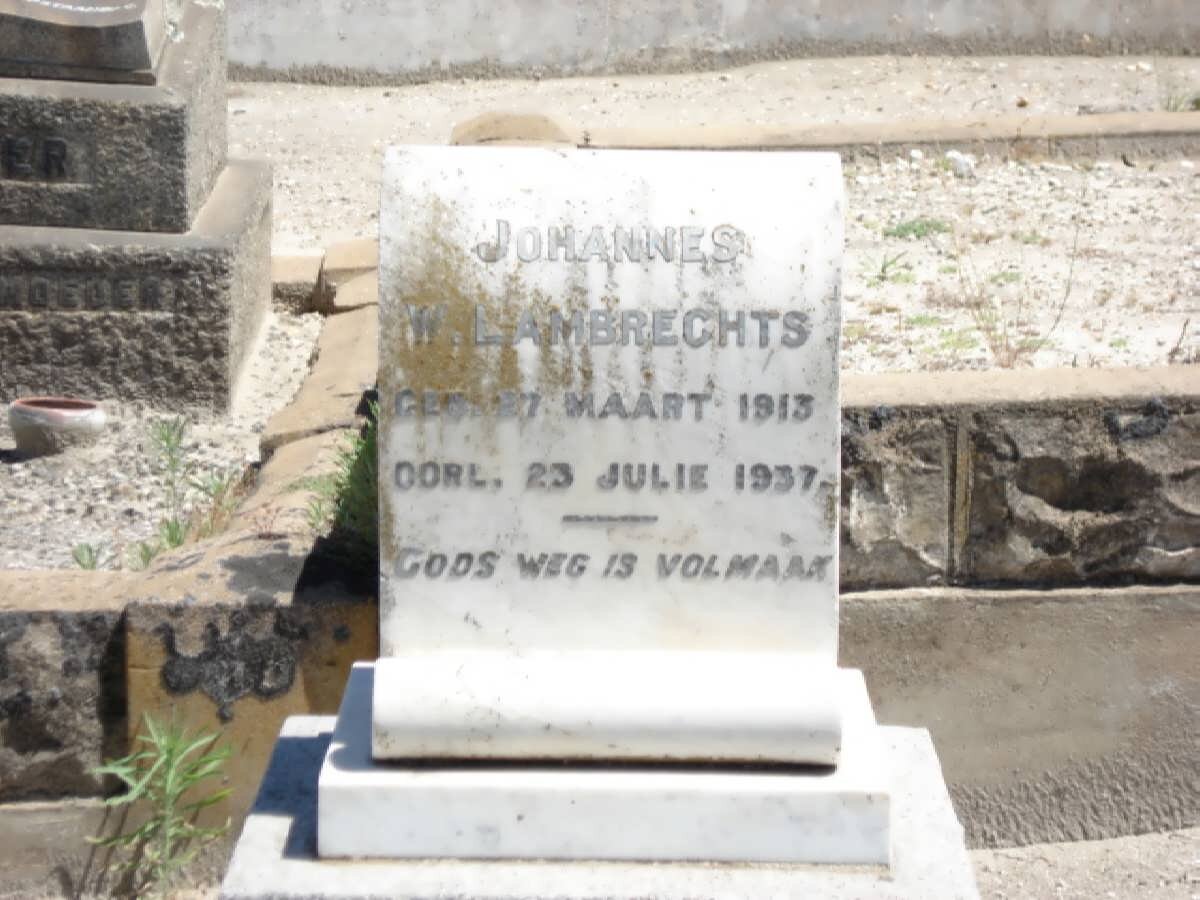 LAMBRECHTS Johannes W. 1913-1937