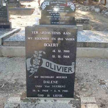 OLIVIER Ockert 1900-1968 &amp; Dalene VAN VUUREN 1902-1981