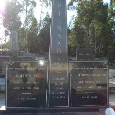 PIENAAR Eduard WIUM 1904-1979 &amp; C.J.M DU TOIT 1911-1999 :: PIENAAR Matthys M. 1936-1965