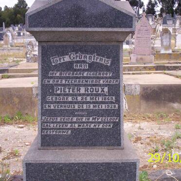 ROUX Pieter 1869-1928