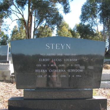 STEYN Elbert Lucas Loubser 1899-1978 &amp; Helena Catharina STRYDOM 1907-1984