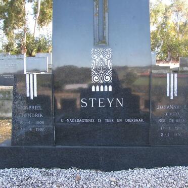 STEYN Gabriel Hendrik 1906-1987 &amp; Johanna E. DE BEER 1919-1976