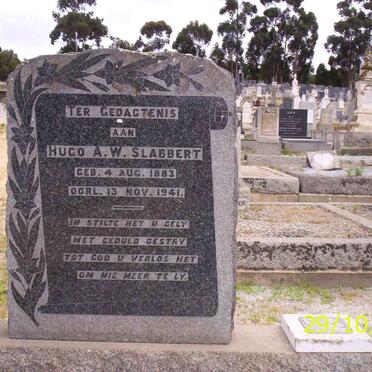 SLABBERT Hugo A. W. 1883-1941