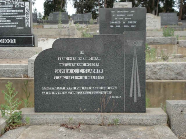 SLABBER Sophia C.E. 1872-1947