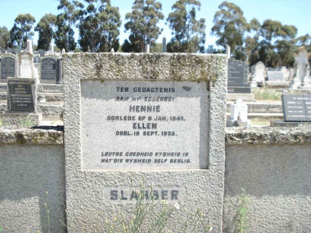 SLABBER Hennie -1947 &amp; Ellen -1938