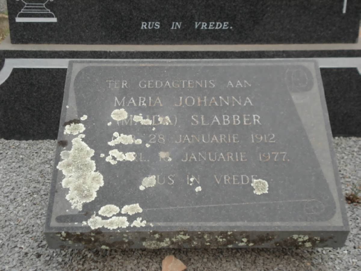 SLABBER Maria Johanna 1912-1977