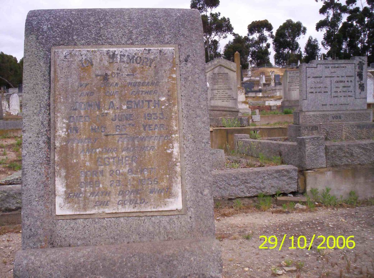 SMITH John A. 1933 &amp; Esther 1871-1956