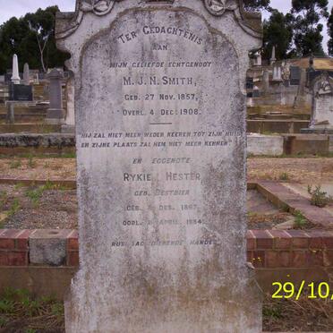SMITH M.J.N. 1857-1908 &amp; Rykie Hester BESTBIER 1867-1954