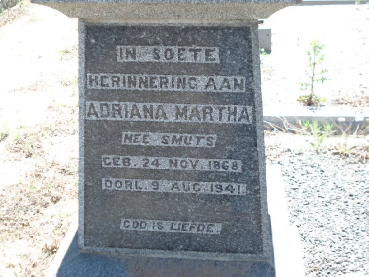 SMUTS Adriana Martha 1868-1941