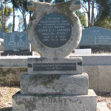 THIART Anna E.C. nee DU TOIT 1931-1958