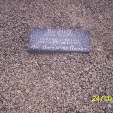 TOIT Anna Aletta, du 1913-1995