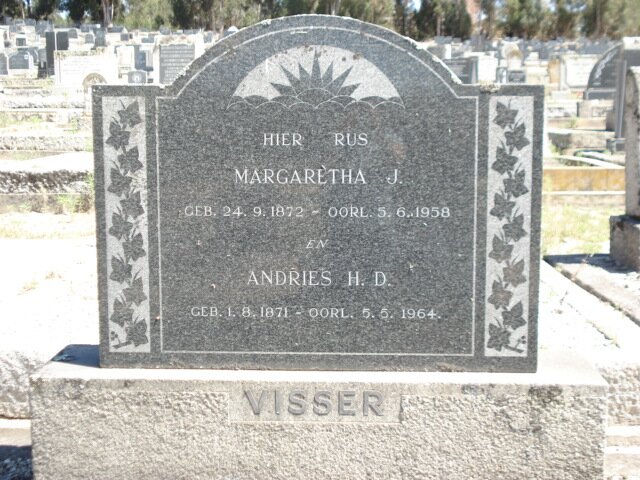 VISSER Andries H.D. 1871-1964 &amp; Margaretha J. 1872-1958
