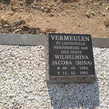 VERMEULEN Wilhelmina Jacoba 1903-1995