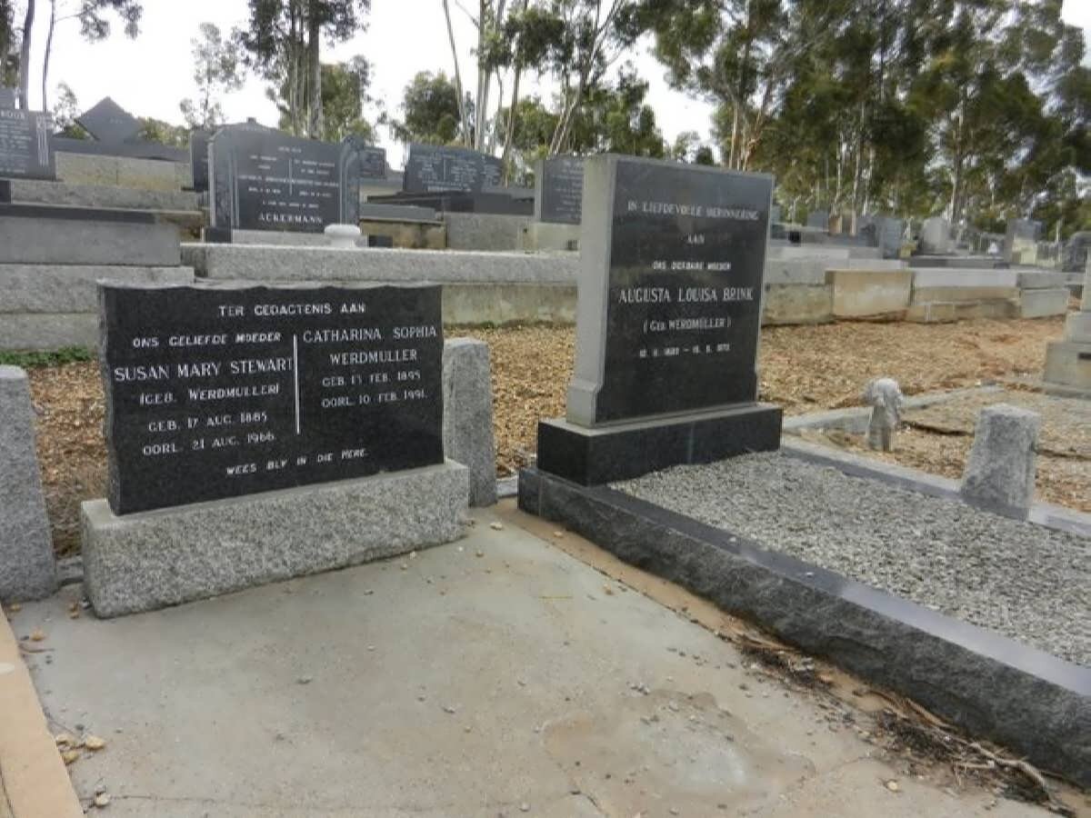 WERDMULLER Catharina Sophia 1895-1991 :: STEWART Susan Mary nee WERDMULER 1885-1966 :: BRINK Augusta Louisa nee WERDMULLER