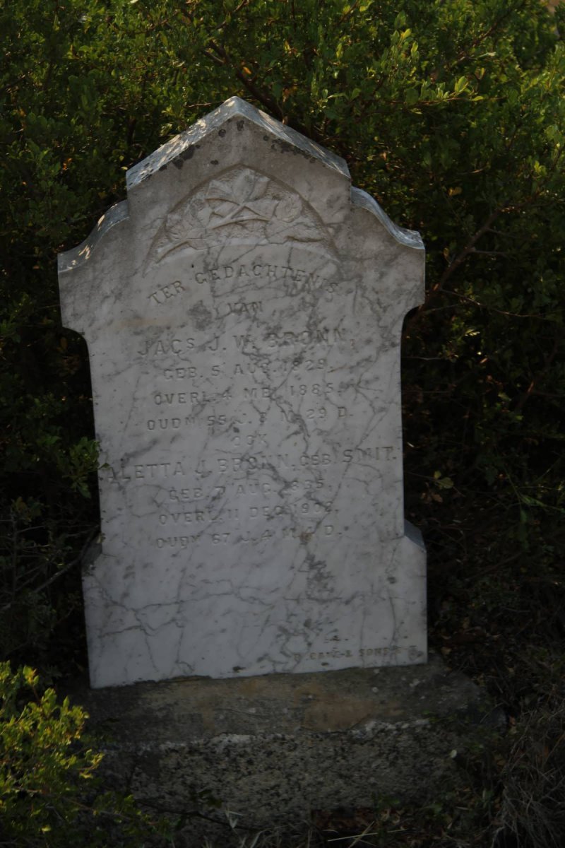 BRONN Jac's J.W. 1829-1885 :: BRONN Aletta J. nee SMIT 1835-1902
