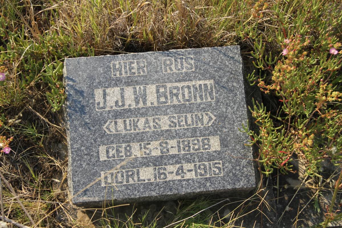 BRONN J.J.W. 1896-1915