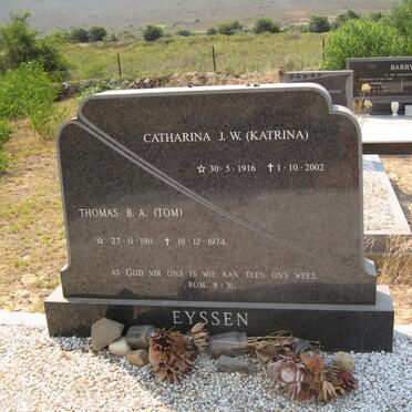 EYSSEN Thomas B.A. 1911-1974 &amp; Catharina J.W. 1916-2002