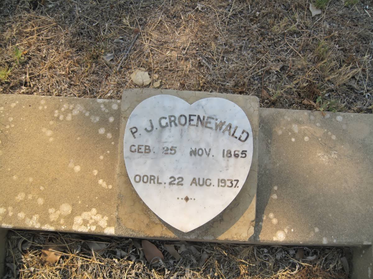GROENEWALD P.J. 1865-1937