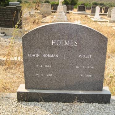 HOLMES Edwin Norman 1899-1988 &amp; Violet 1904-1986