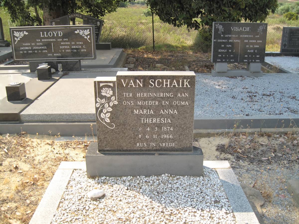 SCHAÏK Maria Anna Theresia, van 1874-1966