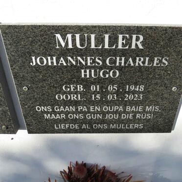 MULLER Johannes Charles Hugo 1948-2023