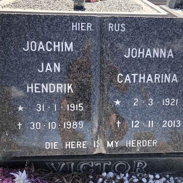 VICTOR Joachim Jan Hendrik 1915-1989 &amp; Johanna Catharina 1921-2013