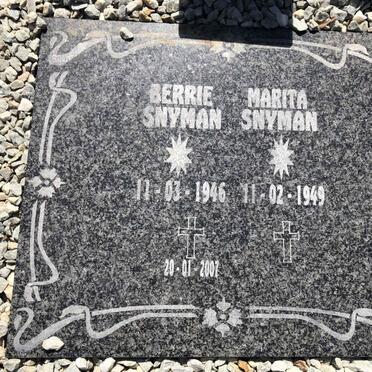 SNYMAN Gerrie 1946-2007 &amp; Marita 1949-