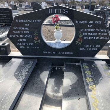 BOTES Joseph Johannes Fourie 1916-2000 &amp; Johanna Hendrika 1916-1989