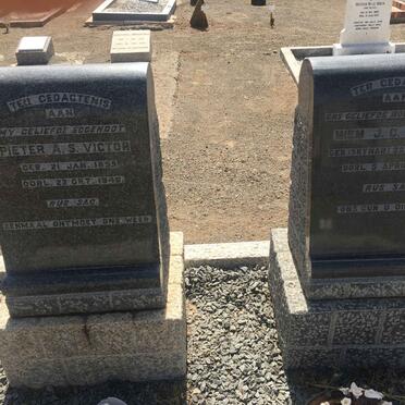 VICTOR Pieter A.S. 1895-1946 &amp; J.C. nee SNYMAN 1888-1973