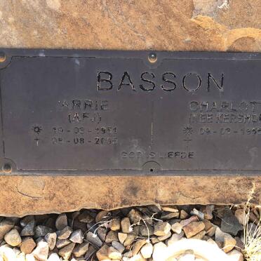 BASSON A.F.J. 1951-2005 &amp; Charlotta KERSHOFF 1955-