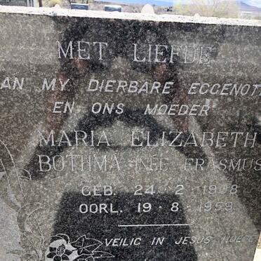 BOTHMA Maria Elizabeth nee ERASMUS 1908-1959