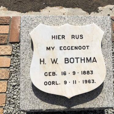 BOTHMA H.W. 1883-1963
