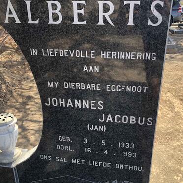 ALBERTS Johannes Jacobus 1933-1993